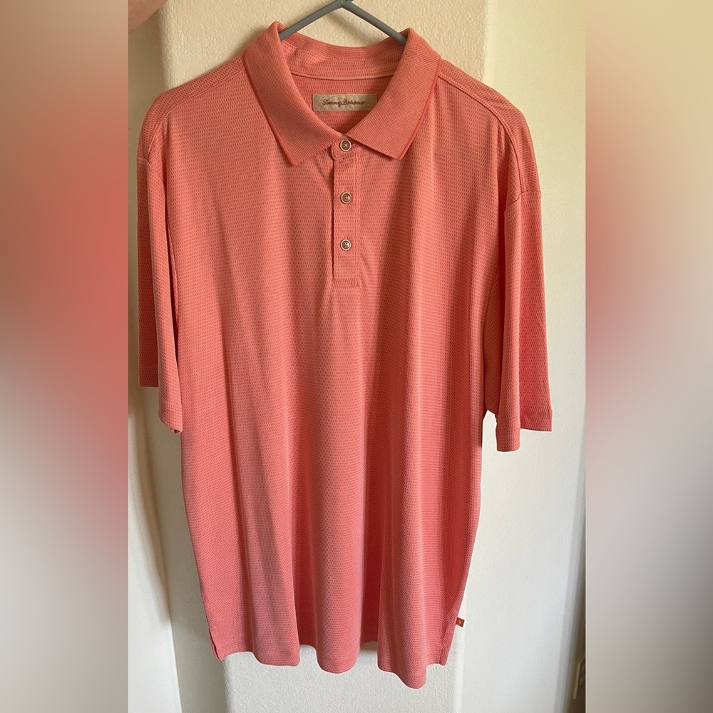 Tommy Bahama XL Coral Polo Shirt.  NWT